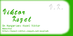 viktor kszel business card